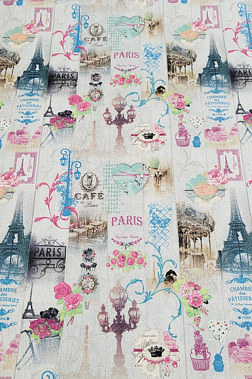 Dekorační látka PARIS digitální tisk 3D