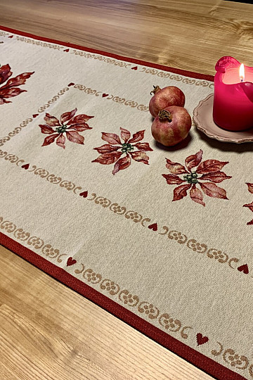 Gobelínový ubrus Vánoční růže
