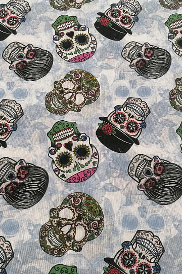 dekorační látka SKULL voodoo
