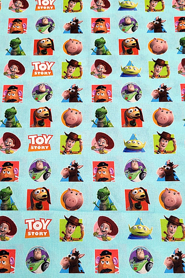 Bavlněná látka TOY STORY PATCH