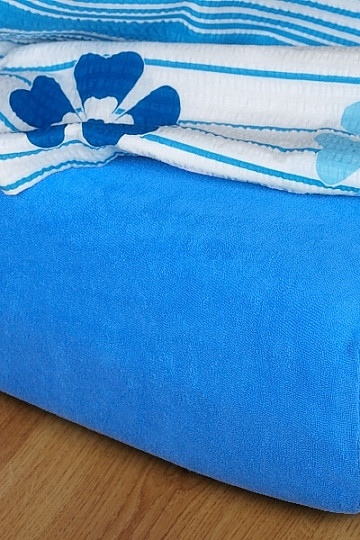 Froté prostěradlo barva DENIM