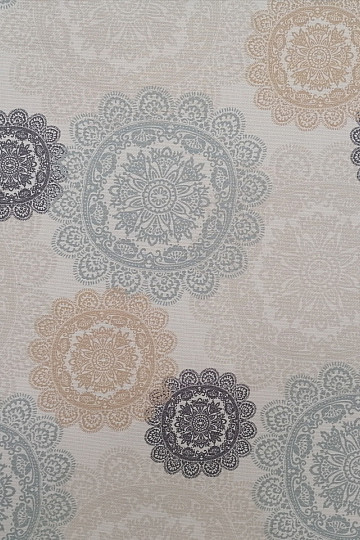 Dekorační látka MANDALA šedo-béžová