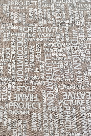 Dekorační látka ART LETRAS