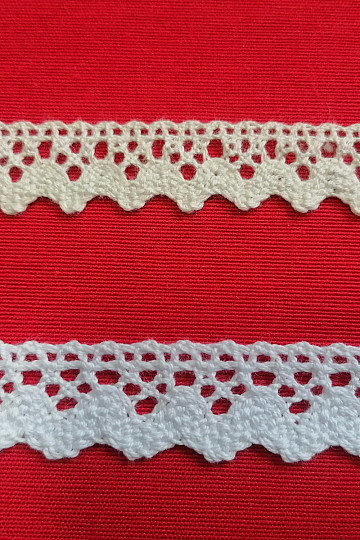 Bavlněná krajka 75260 22mm bílá