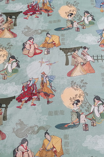 Dekorační látka JAPONSKO ZELENÉ