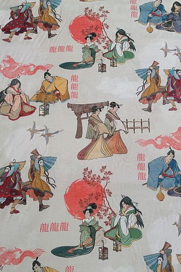 Dekorační látka JAPONSKO SMETANOVÉ