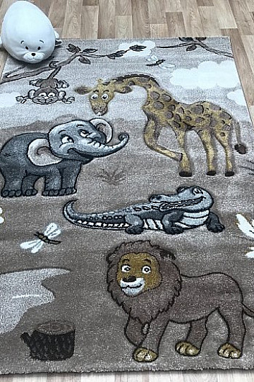 Dětský kusový koberec africká ZVÍŘÁTKA