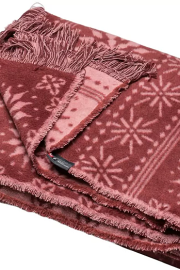 Bavlněná deka Winter snowflakes Vločky červená