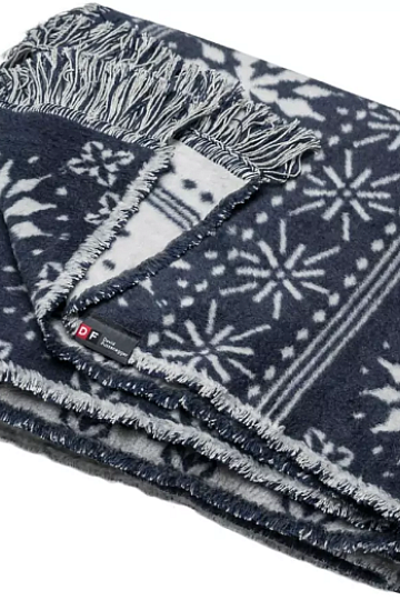 Bavlněná deka Winter snowflakes Vločky modrá