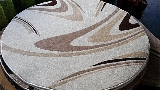 koberec kruh COFFEE krém