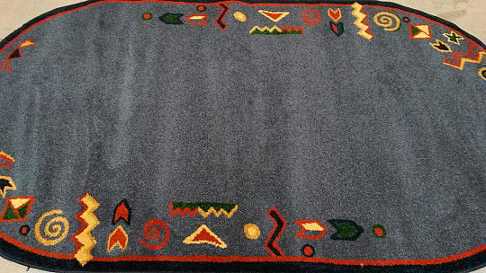 Oválný koberec MODERN 130x240 modrý