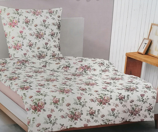 IRISETTE luxusní bavlněný satén 8399 květy