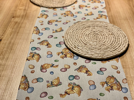 Gobelínový ubrus a šály Velikonoce ŽLUTÉ HUSIČKY