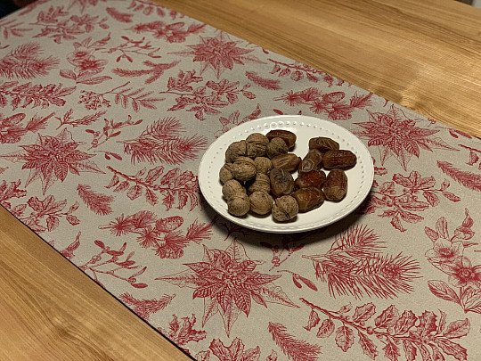 Vánoční šál CESMÍNA BORDO