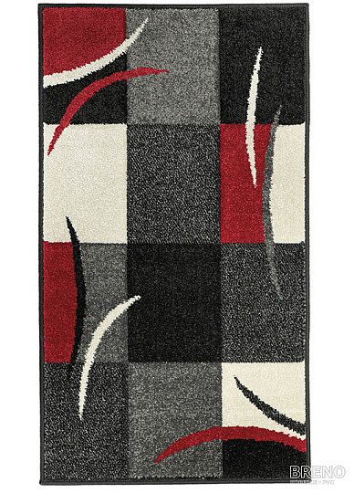 Kusový koberec PORTLAND černo bílý