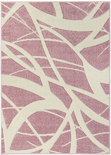 Kusový koberec PORTLAND růžovobílý
