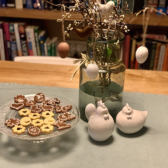 Lněný ubrus VERONA šedo-zelený