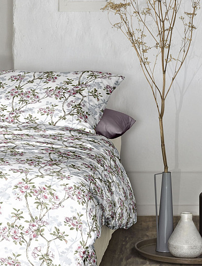 IRISETTE luxusní bavlněný satén TOKIO 8537-10 BÍLÁ