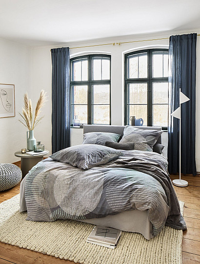 IRISETTE luxusní flanelové povlečení ZOBEL 8553-11 ŠEDÉ KOLA