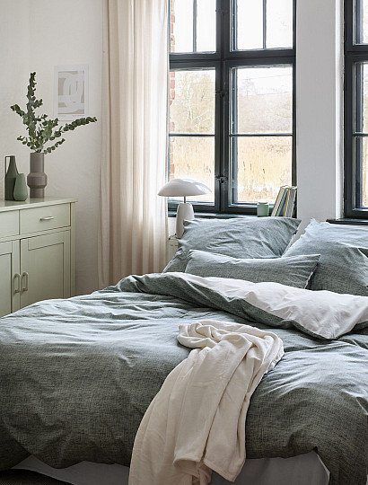 IRISETTE luxusní bavlněný satén WAVE 8557-30 zelená