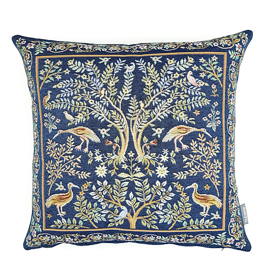 Gobelínový povlak na polštář WILLIAM MORRIS modrý