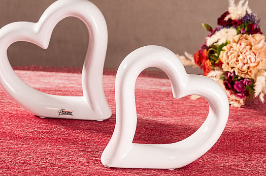 SRDCE BÍLÉ stojící