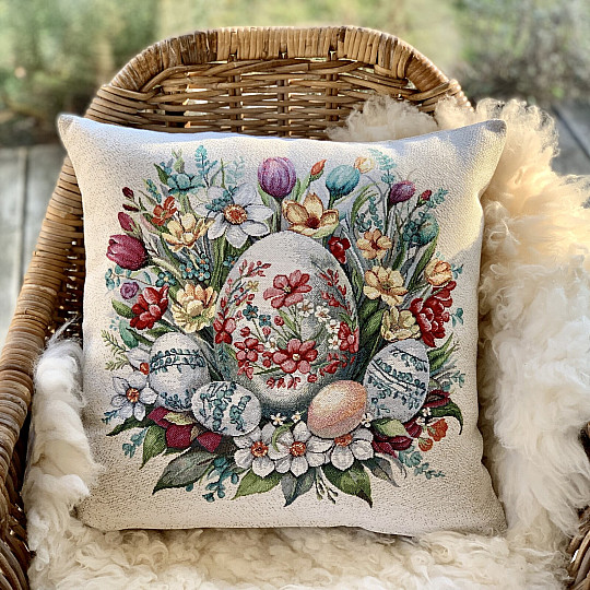 Velikonoční gobelínový povlak ČERVENÉ KRASLICE