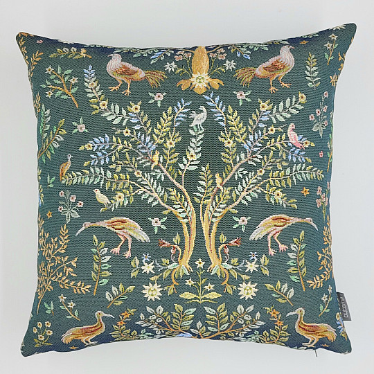 Gobelínový povlak na polštář WILLIAM MORRIS zelený - celoplošný