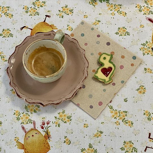 Velikonoční ubrus KUŘÁTKA A VAJÍČKA