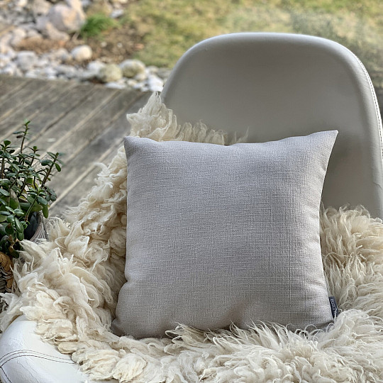 Dekorační povlak na polštář GERSTER 7650 ŠEDÝ