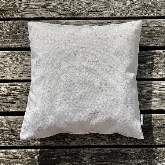 Vánoční dekorační povlak VLOČKY STŘÍBRNÉ