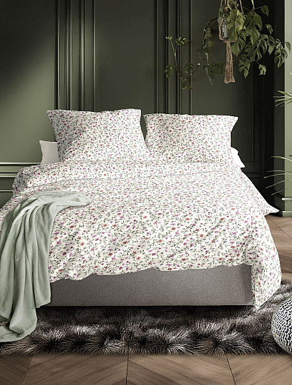 IRISETTE luxusní bavlněný satén TOKIO 8567-10 BÍLÁ