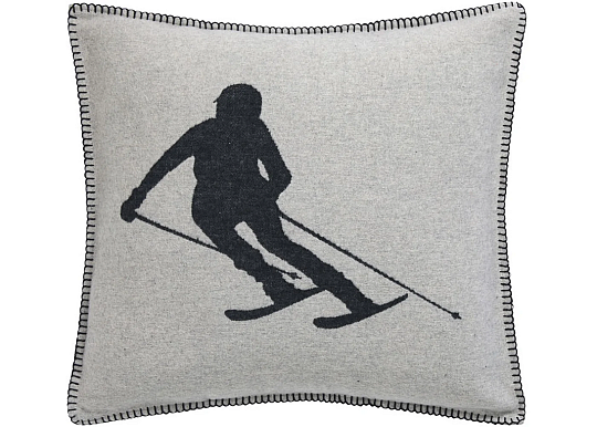 Dekorační povlak DF LUCA LYŽAŘ ŠEDÝ