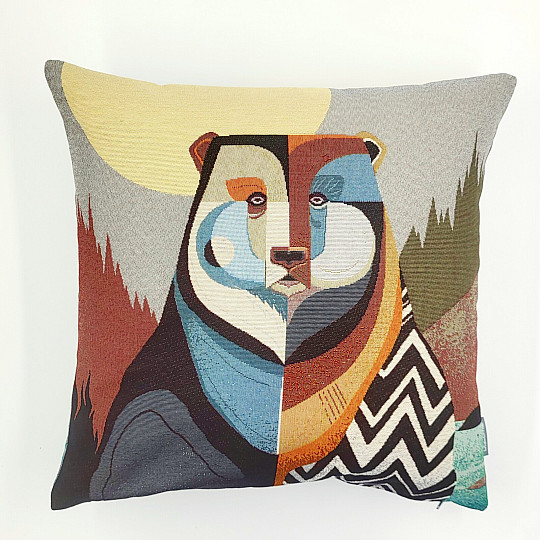 Gobelínový povlak na polštář MEDVĚD