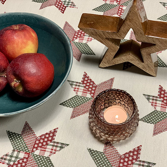 Vánoční ubrus a šál HVĚZDA SHELLEY