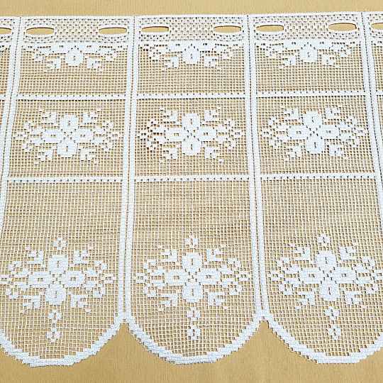 Vitrážová záclona OTYLKA BÍLÁ