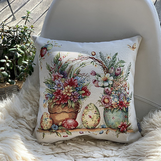 Velikonoční dekorační povlak VELIKONOČNÍ POLIČKA