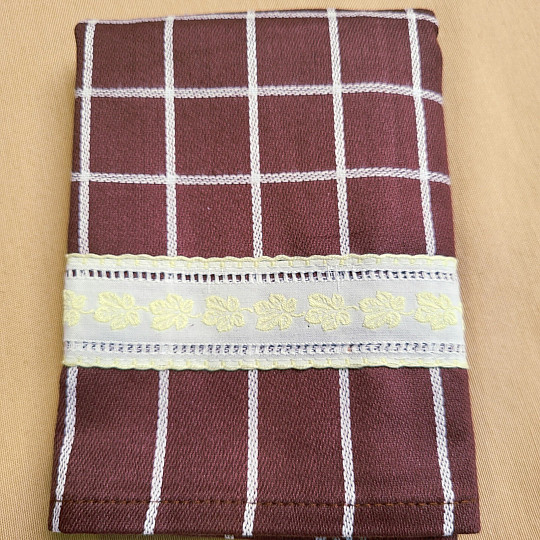 Utěrky od BABIČKY HNĚDÉ S LISTY