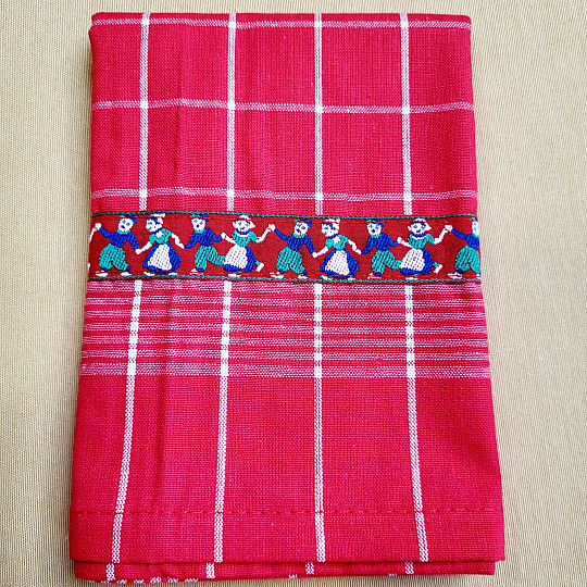 Utěrky od BABIČKY ČERVENÉ S LIDMI