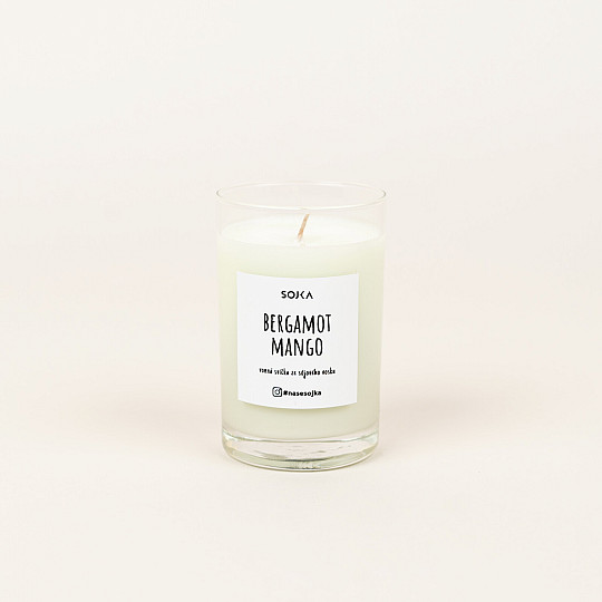 BERGAMOT - MANGO vonná sójová svíčka