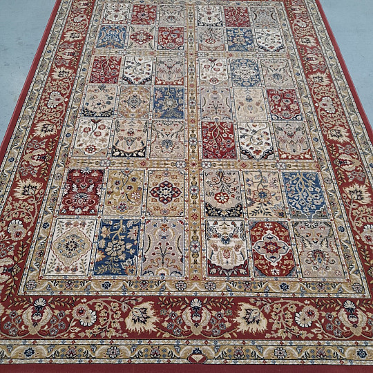 Vlněný klasický koberec ORIENT starorůžový kazetový