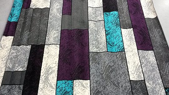 Kusový koberec AMAZON 1 šedý fialový