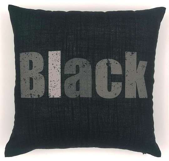 Dekorační povlak na polštář COLORS BLACK