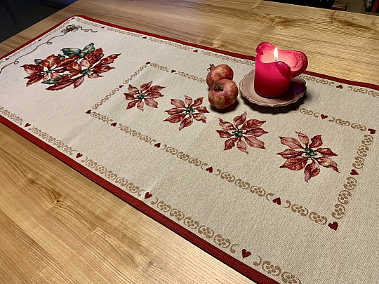 Gobelínový ubrus Vánoční růže
