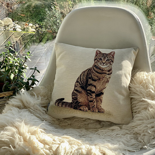 Gobelínový povlak na polštář KOČKA MOUREK