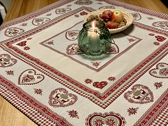 Gobelínový ubrus a šál TYROLSKÉ ALPY