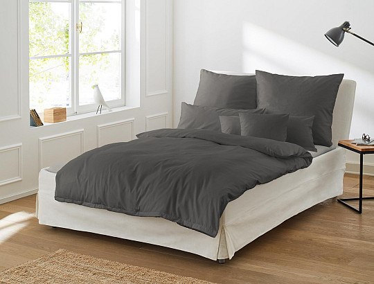 IRISETTE luxusní bavlněný satén Paris 8000-13 antracit