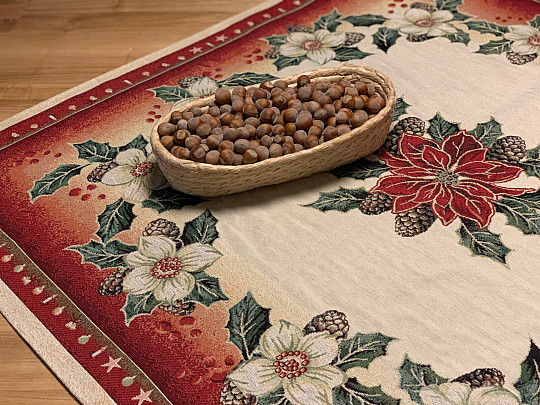 Gobelínový ubrus Vánoční růže DIBAR