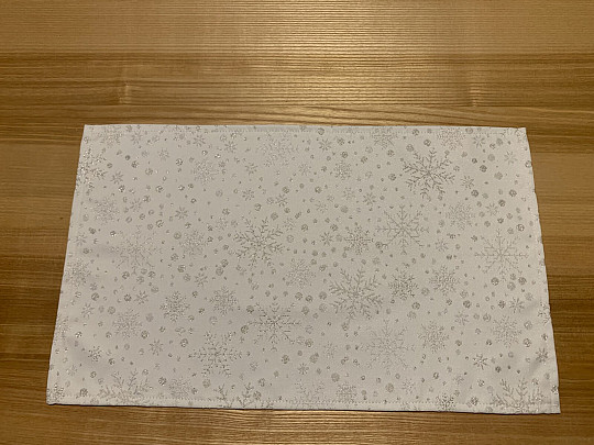 Vánoční prostírání VLOČKY I stříbrné