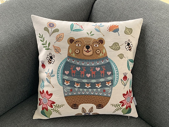 Gobelínový povlak na polštář VESELÁ ZVÍŘÁTKA 2